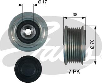 Gates OAP7184 - Pulley, alternator, freewheel clutch autospares.lv