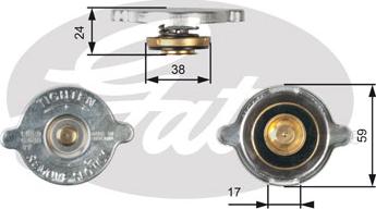 Gates RC109 - Sealing Cap, radiator autospares.lv