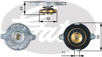 Gates RC107 - Sealing Cap, radiator autospares.lv