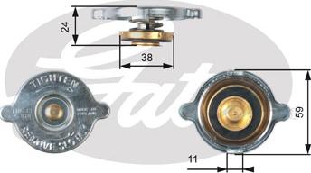 Gates RC119 - Sealing Cap, radiator autospares.lv