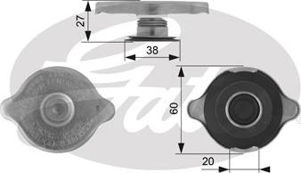 Gates RC114 - Sealing Cap, radiator autospares.lv