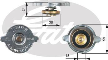 Gates RC115 - Sealing Cap, radiator autospares.lv