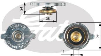 Gates RC116 - Sealing Cap, radiator autospares.lv