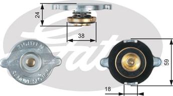 Gates RC112 - Sealing Cap, radiator autospares.lv