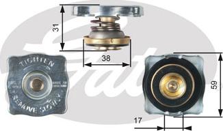 Gates RC130 - Sealing Cap, radiator autospares.lv