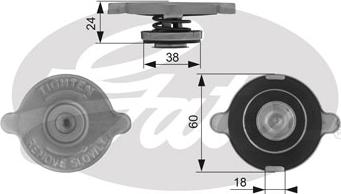 Gates RC131 - Sealing Cap, radiator autospares.lv