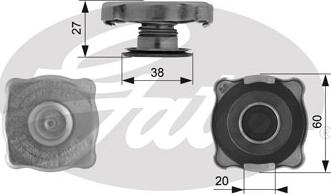 Gates RC129 - Sealing Cap, radiator autospares.lv