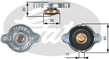 Gates RC124 - Sealing Cap, radiator autospares.lv