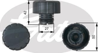 Gates RC244 - Sealing Cap, coolant tank autospares.lv