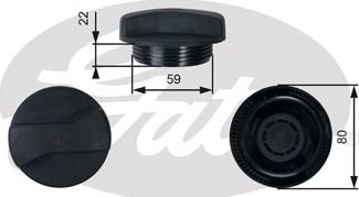 Gates RC245 - Sealing Cap, coolant tank autospares.lv