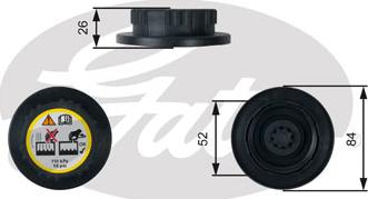 Gates RC246 - Sealing Cap, coolant tank autospares.lv