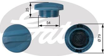 Gates RC205 - Sealing Cap, coolant tank autospares.lv