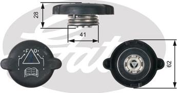 Gates RC219 - Sealing Cap, coolant tank autospares.lv