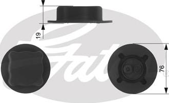 Gates RC215 - Sealing Cap, coolant tank autospares.lv