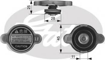 Gates RC212 - Sealing Cap, radiator autospares.lv