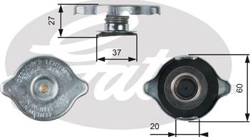 Gates RC217 - Sealing Cap, coolant tank autospares.lv