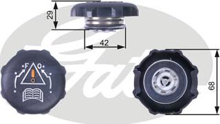 Gates RC239 - Sealing Cap, coolant tank autospares.lv