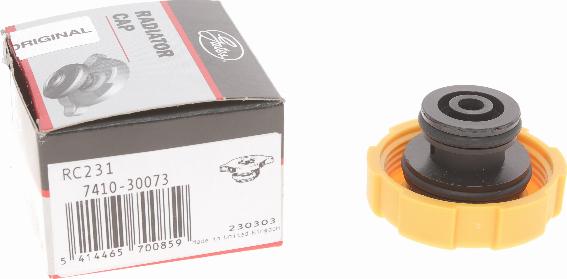 Gates RC231 - Sealing Cap, coolant tank autospares.lv