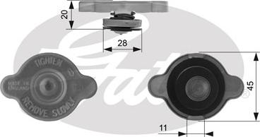 Gates RC232 - Sealing Cap, coolant tank autospares.lv