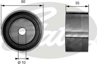 Gates T41040 - Deflection / Guide Pulley, timing belt autospares.lv