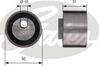 Gates T41158 - Tensioner Pulley, timing belt autospares.lv