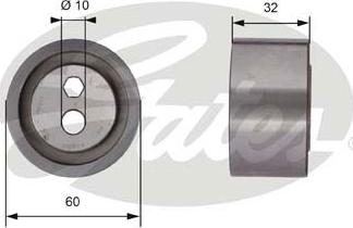 Gates T41166 - Tensioner Pulley, timing belt autospares.lv
