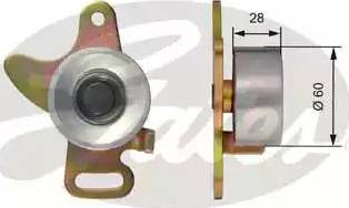 Gates T41160 - Tensioner Pulley, timing belt autospares.lv