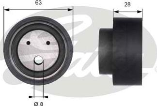 Gates T41109 - Tensioner Pulley, timing belt autospares.lv