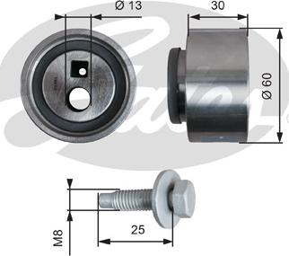 Gates T41139 - Tensioner Pulley, timing belt autospares.lv