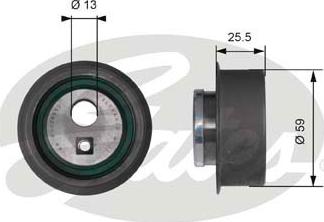 Gates T41136 - Tensioner Pulley, timing belt autospares.lv