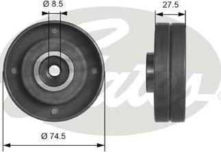 Gates T41174 - Deflection / Guide Pulley, timing belt autospares.lv