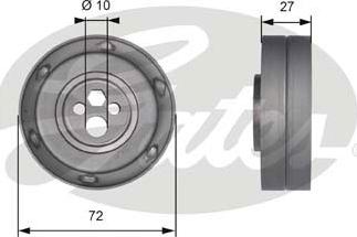 Gates T41216 - Tensioner Pulley, timing belt autospares.lv