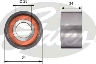 Gates T41234 - Tensioner Pulley, timing belt autospares.lv
