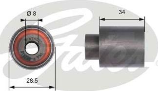 Gates T41230 - Deflection / Guide Pulley, timing belt autospares.lv