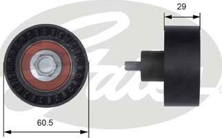 Gates T41233 - Deflection / Guide Pulley, timing belt autospares.lv