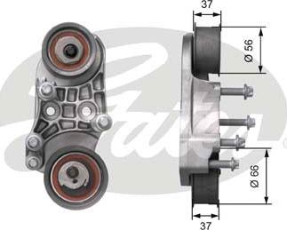 Gates T41221 - Tensioner Pulley, timing belt autospares.lv