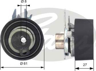 Gates T43090 - Tensioner Pulley, timing belt autospares.lv