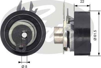 Gates T43046 - Tensioner Pulley, timing belt autospares.lv