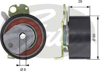 Gates T43050 - Tensioner Pulley, timing belt autospares.lv