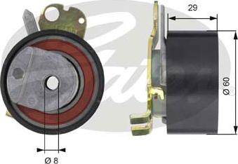 Gates T43051 - Tensioner Pulley, timing belt autospares.lv