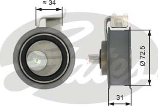 Gates T43017 - Tensioner Pulley, timing belt autospares.lv