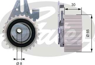 Gates T43024 - Tensioner Pulley, timing belt autospares.lv