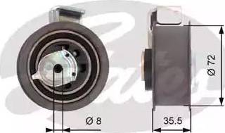 Gates T43021 - Tensioner Pulley, timing belt autospares.lv