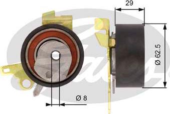Gates T43022 - Tensioner Pulley, timing belt autospares.lv