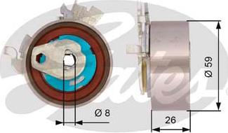 Gates T43154 - Tensioner Pulley, timing belt autospares.lv