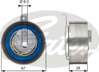 Gates T43152 - Tensioner Pulley, timing belt autospares.lv