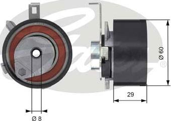 Gates T43115 - Tensioner Pulley, timing belt autospares.lv