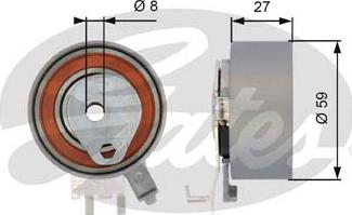 Gates T43139 - Tensioner Pulley, timing belt autospares.lv