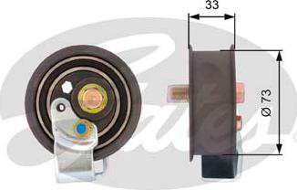 Gates T43123 - Tensioner Pulley, timing belt autospares.lv