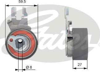 Gates T43173 - Tensioner Pulley, timing belt autospares.lv